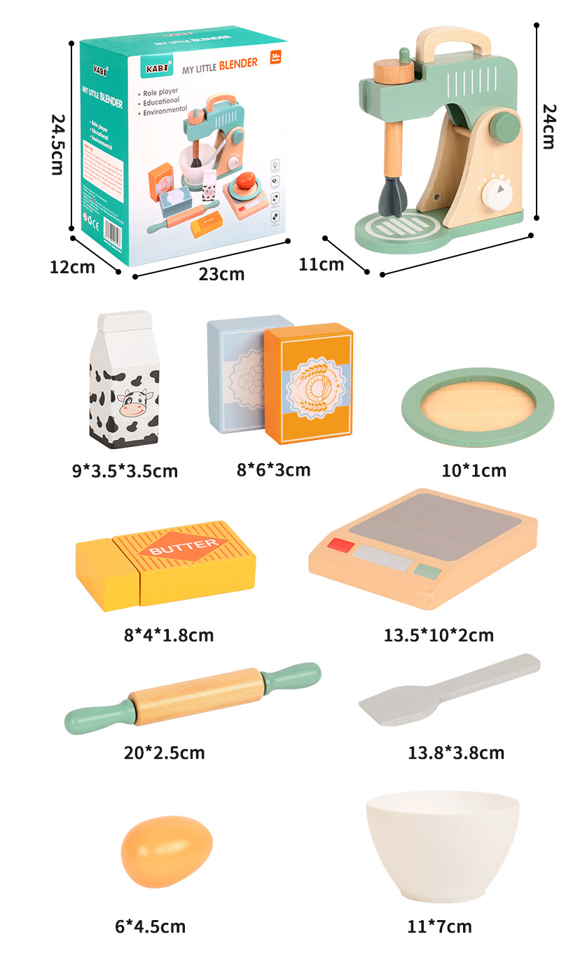 Wooden Children Pretend Blender