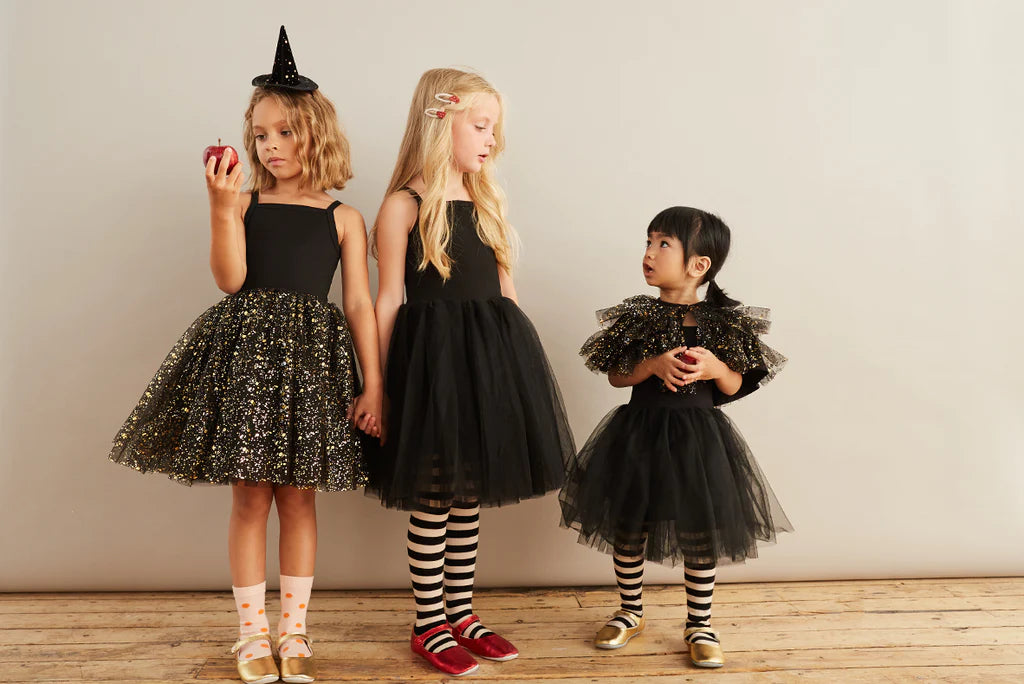 Black & Gold Sparkle Cape