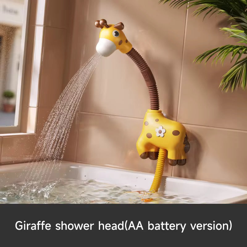Baby Bath Shower Toy Set with Giraffe Spray Shower & Floating Wind-Up Animals