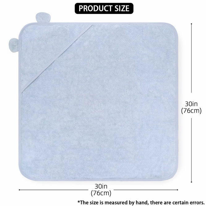Personalised Organic Cotton Baby Hooded Towel with Bear Ears