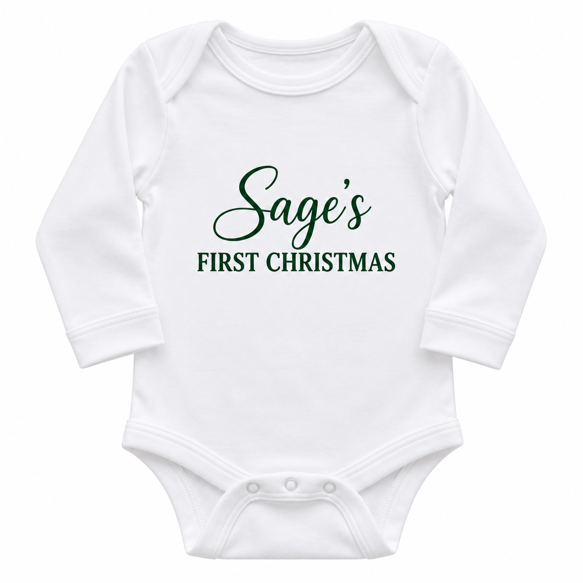 Personalised Baby's First Christmas Romper – Custom Name