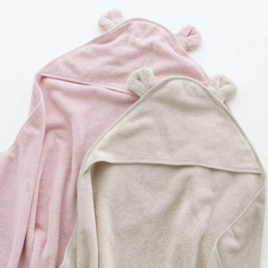 Personalised Organic Cotton Baby Hooded Towel with Bear Ears