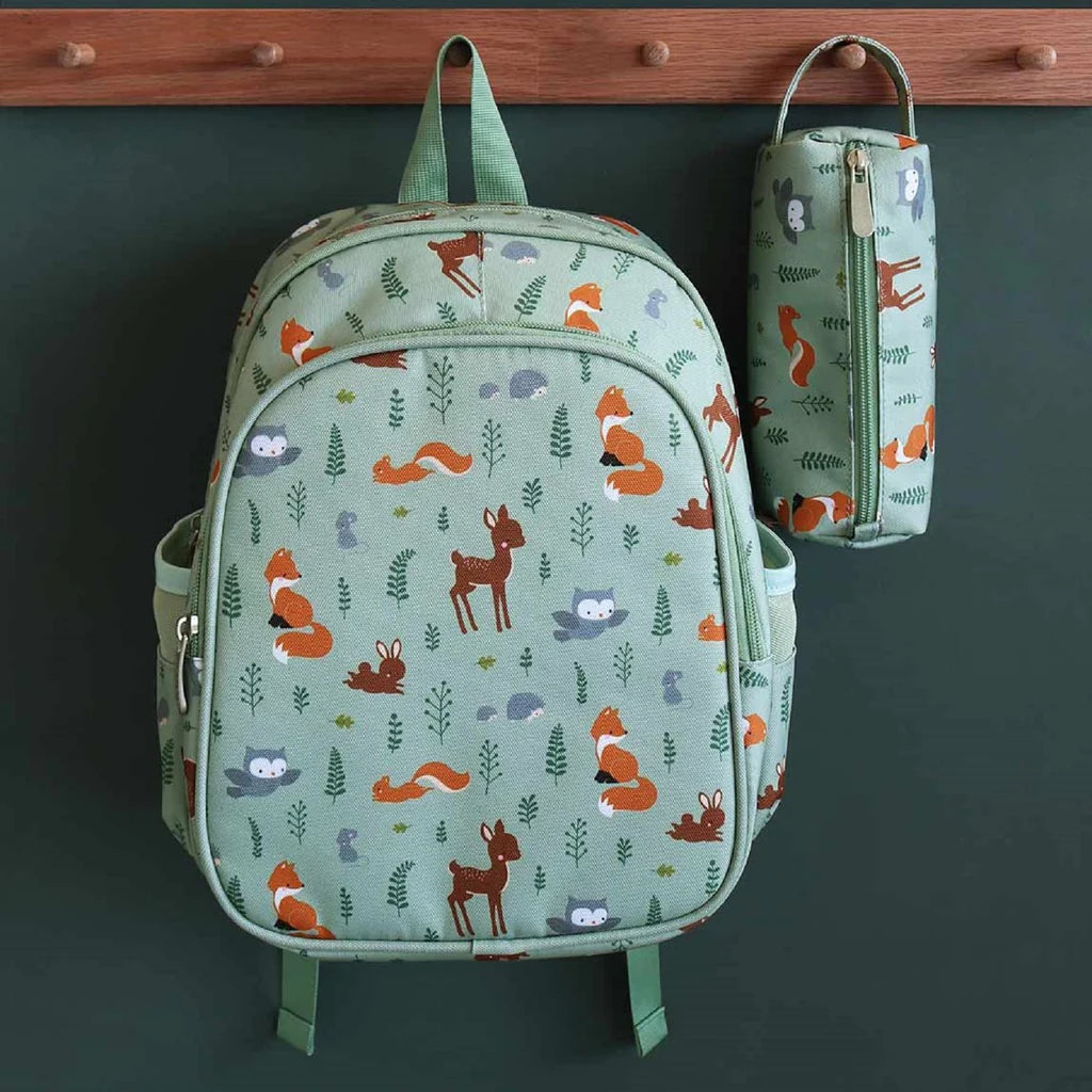 A Little Lovely Company Preschool Backpack - Dinosaur - Green
