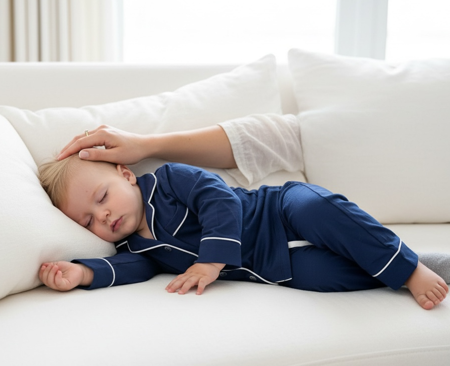 Navy Bamboo Long Pyjamas – Maxims Baby Store