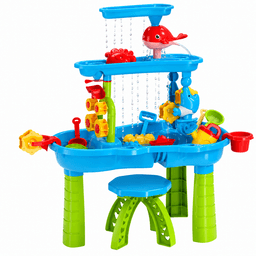 Kids Sand & Water Activity Play Table Set With Chair - Multicolor