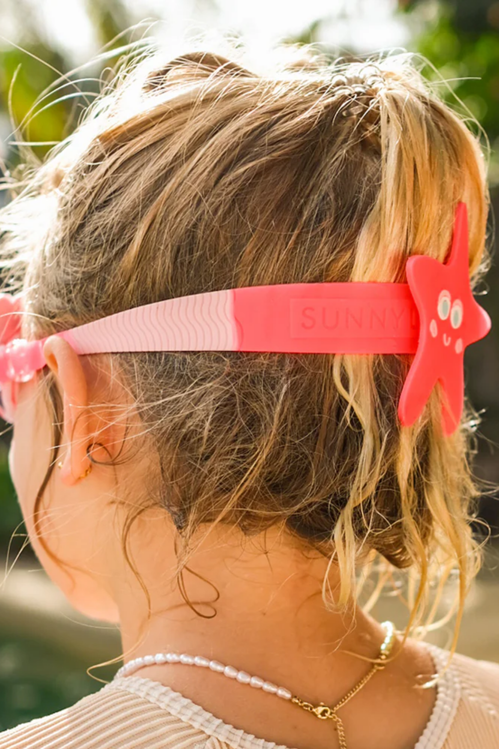 Melody The Mermaid Mini Swim Goggles - Neon Strawberry