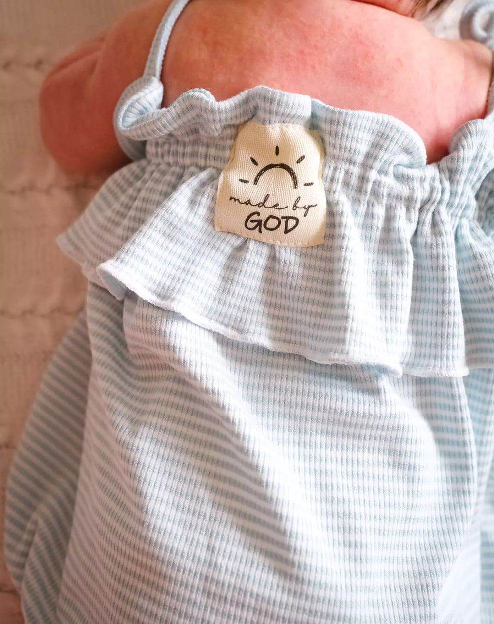 Celeste Organic Cotton Set/ Romper-Mint Blue