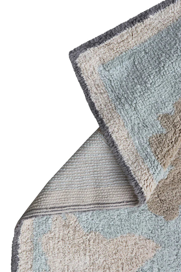 Vintage Map Washable Rug