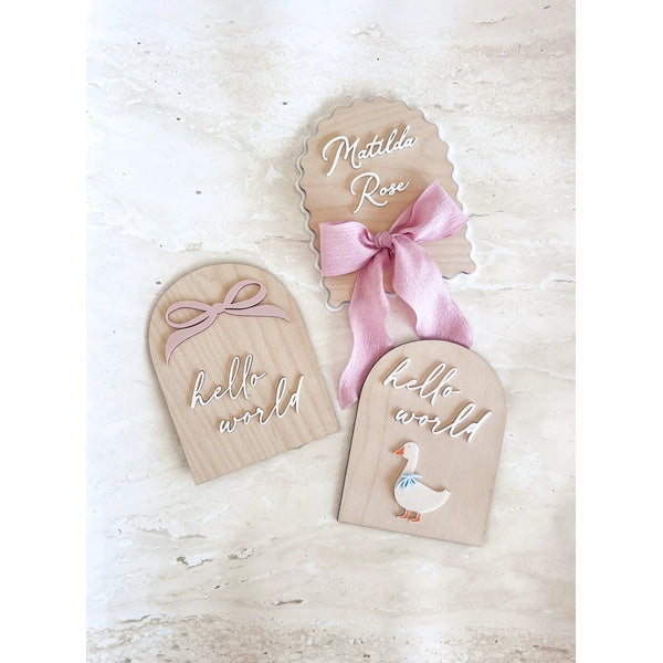 Hello World Goose Plaque