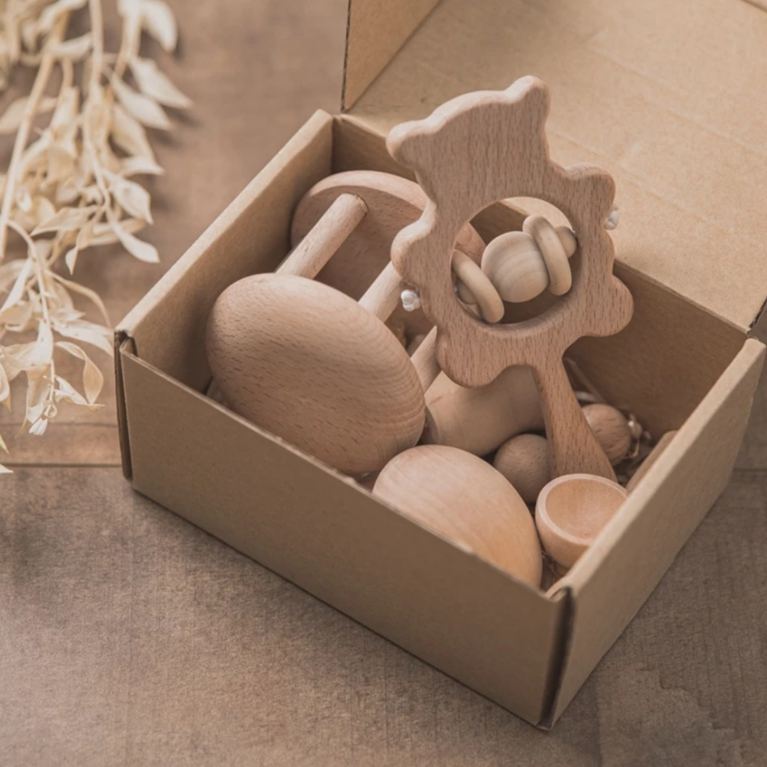 WOODEN RATTLE SET - Maxims Baby Store
