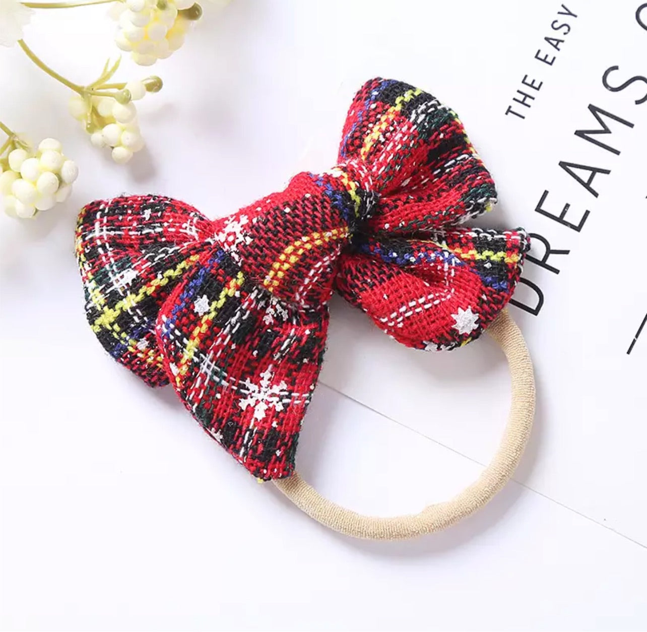 Tartan Christmas Headbow