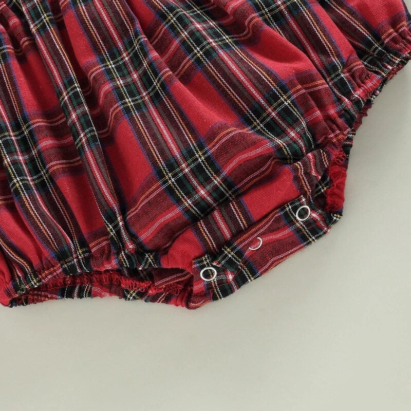 Haneen Tartan Christmas Romper