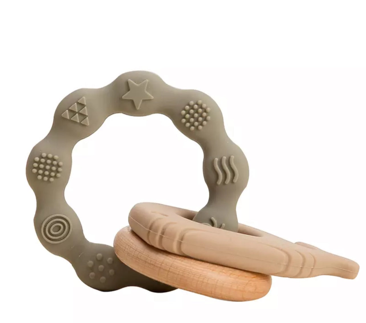 Animal Silicon/Wood Teether - Maxims Baby Store
