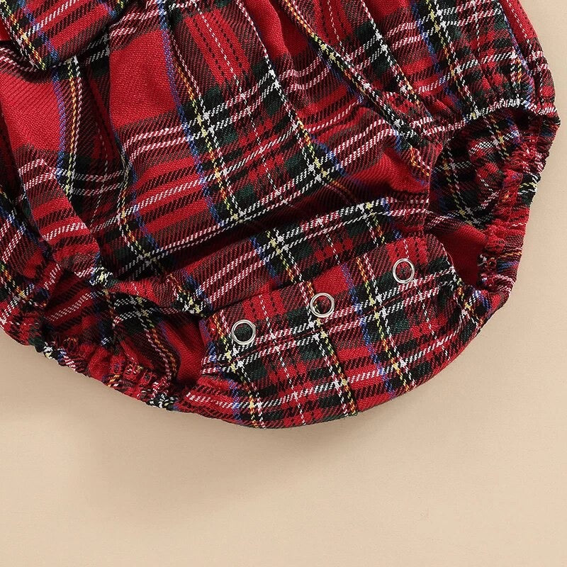 Dora Tartan Christmas Romper