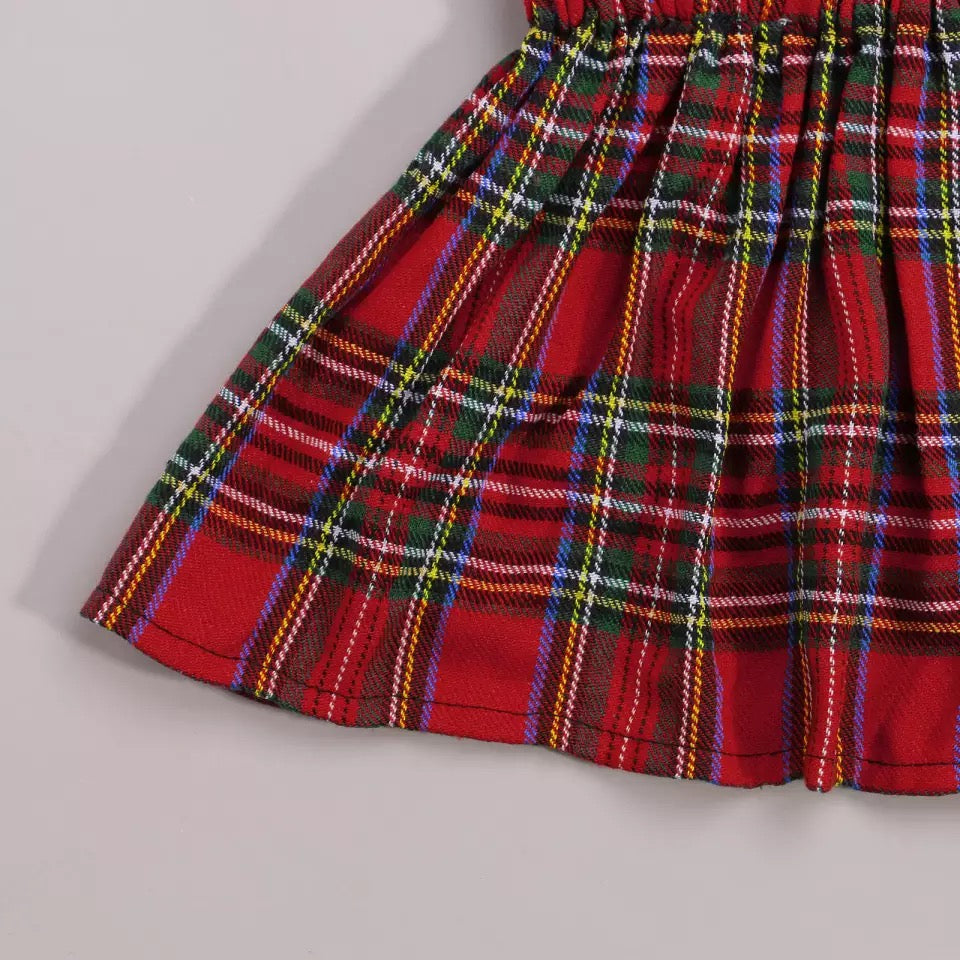 CHRISTMAS PLAID SUSPENDER SKIRT - Maxims Baby Store