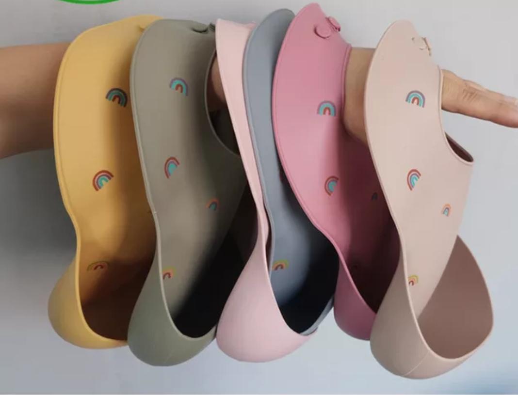 RAINBOW PARTERNED SILICON BIB - Maxims Baby Store