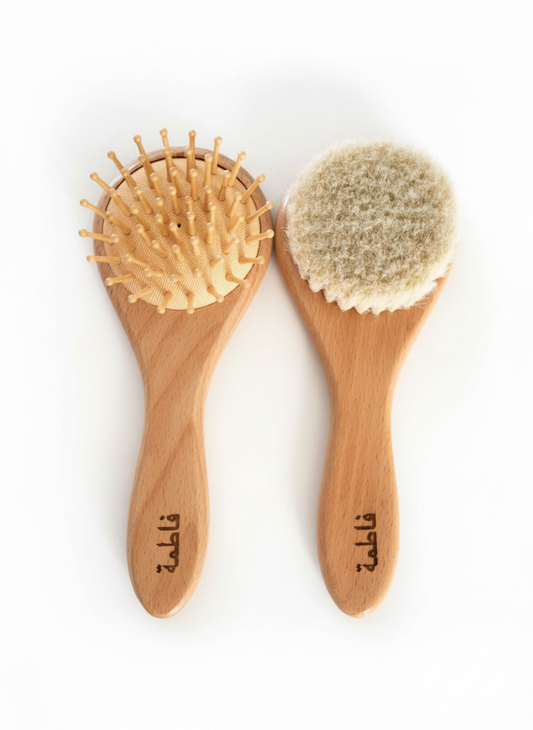 Personalised Baby Hair Brush & Comb Set- Arabic/ English names