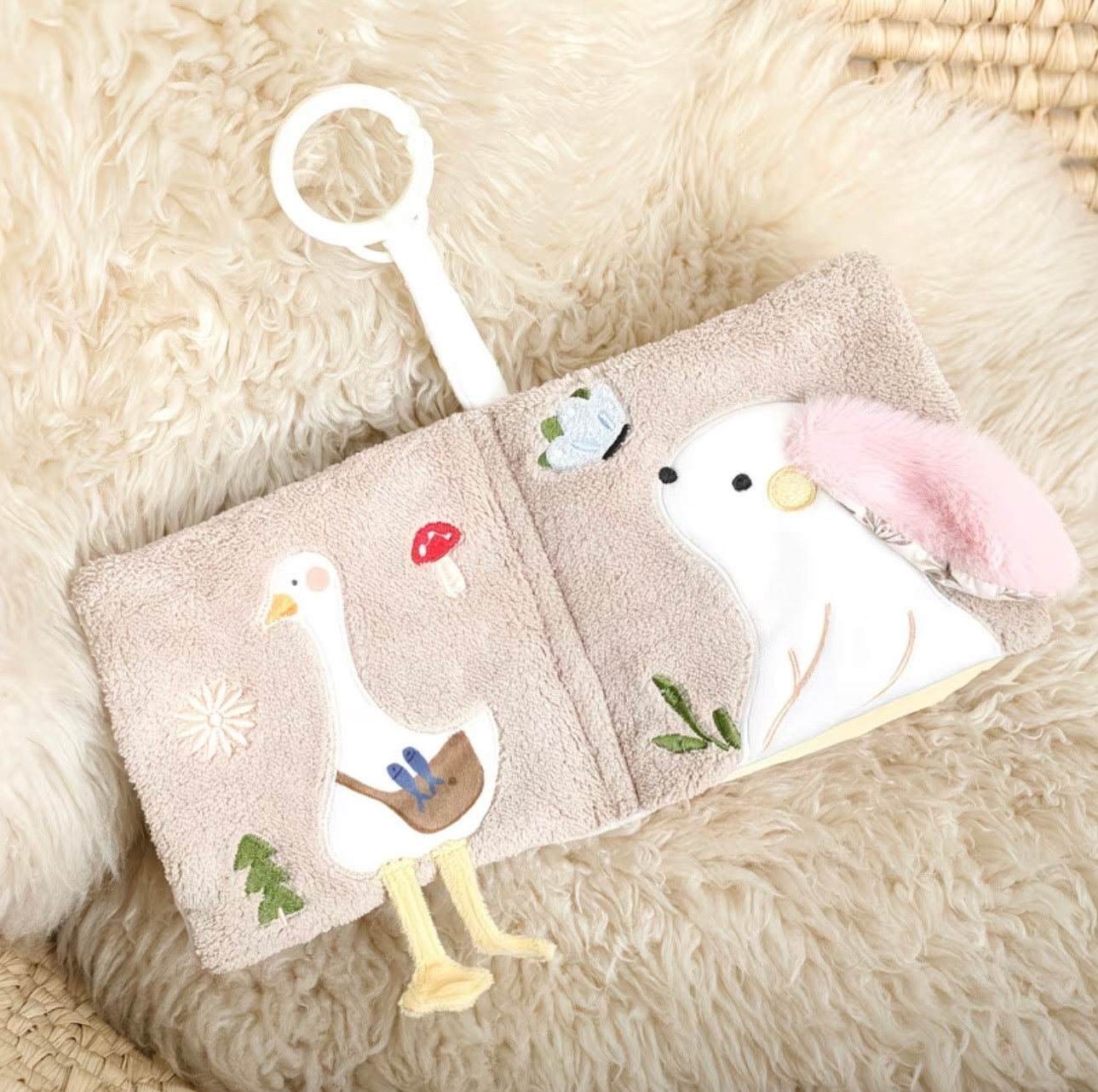 Soft Baby Crinkle Cloth Book Toy – Sensory Activity Toy -Bunny