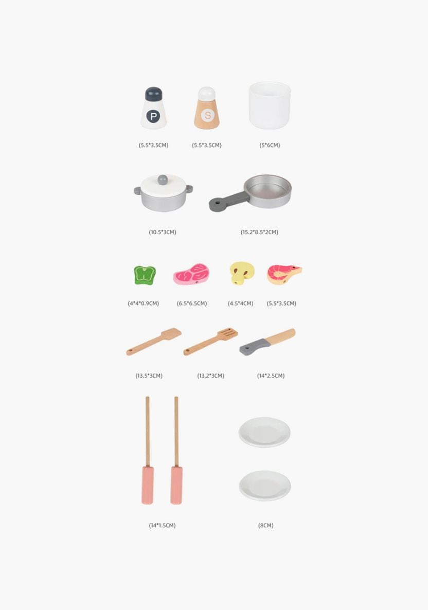 Wooden Kitchen Play Set