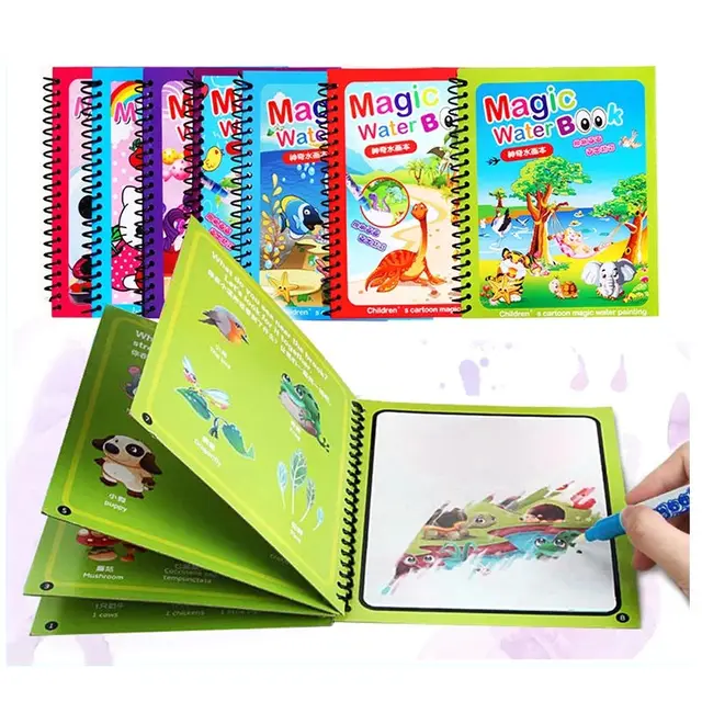 Kids Doodle  Water Painting Book-Transportation