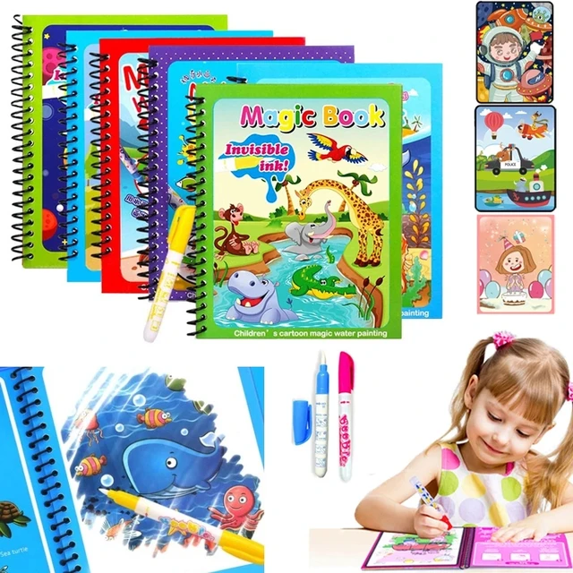 Kids Doodle  Water Painting Book-Aqua