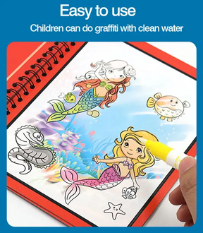 Kids Doodle  Water Painting Book-Princesses