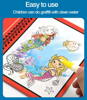 Kids Doodle  Water Painting Book-Transportation