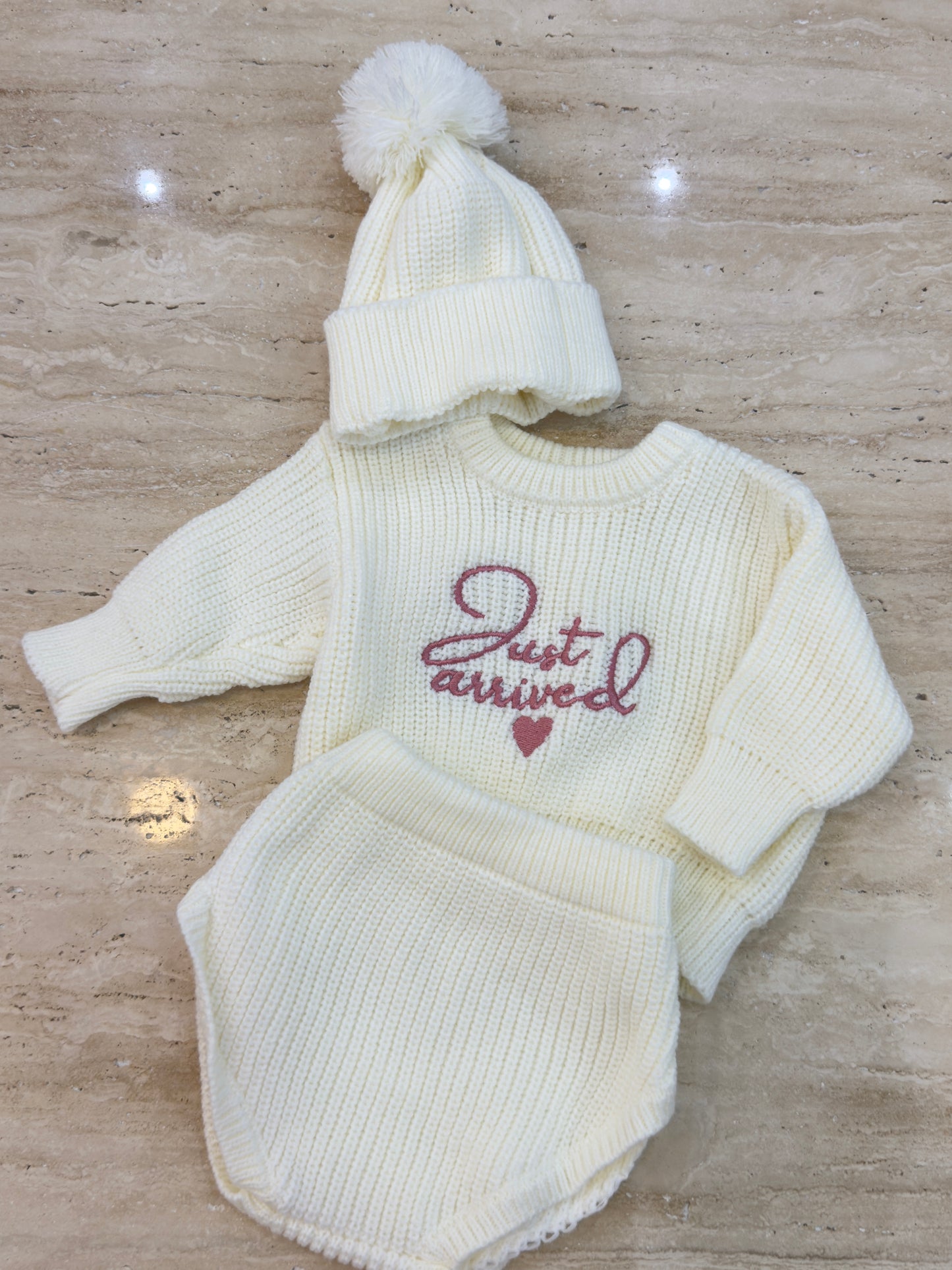 Just Arrived newborn announcement  Outfit
