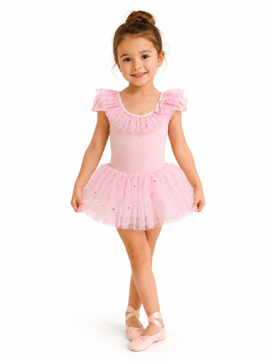 Girls Sparkle Tutu Ballet Leotard Dress