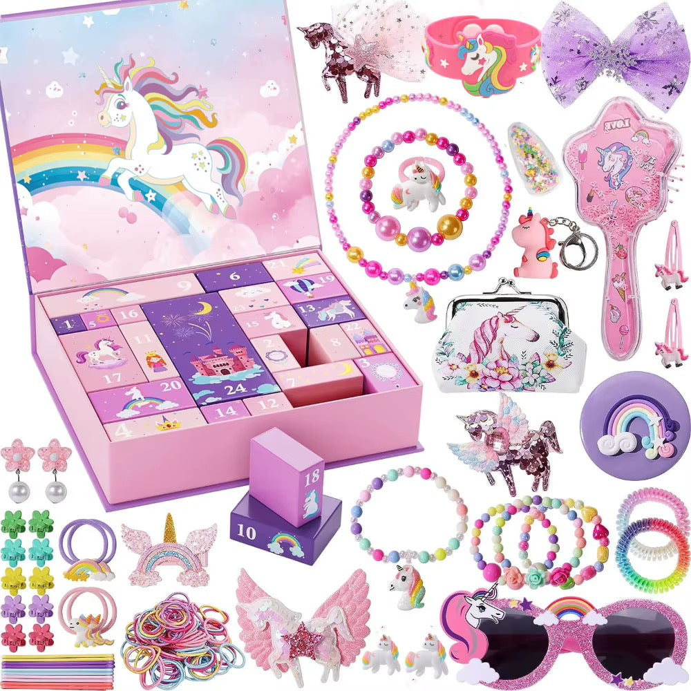 Kids Advent Calendar – 24 Days of Unicorn Jewellery & Accessories