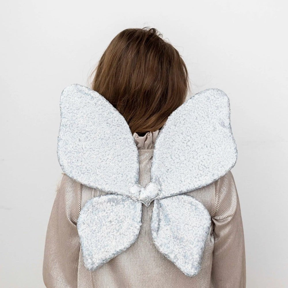 Sparkle Sequin Wings-silver
