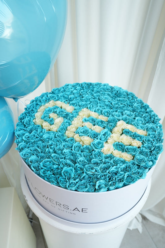 Luxury Personalised Newborn Baby Gift with Flowers