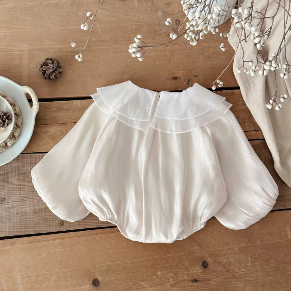Ruffle Collar Baby Romper