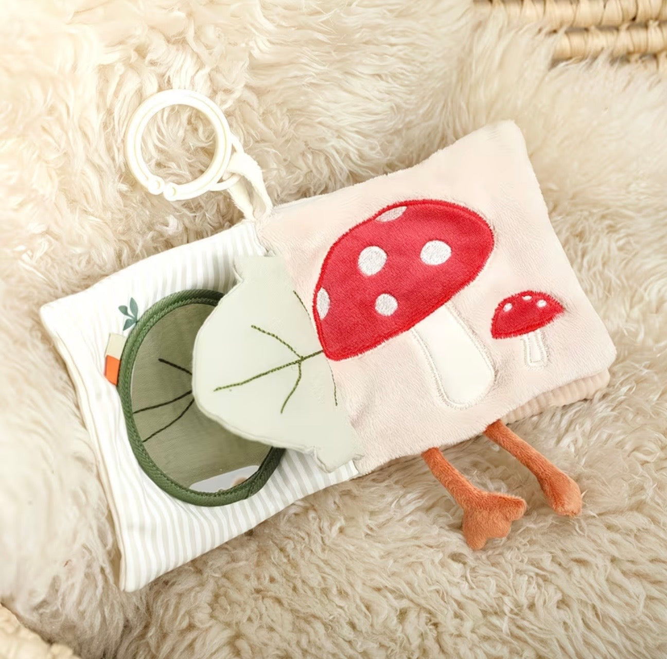 Soft Baby Crinkle Cloth Book Toy – Sensory Activity Toy -Bear