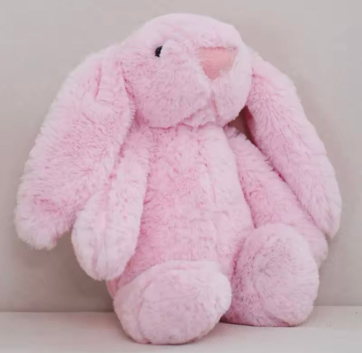 Personalised Pink Muslin Baby Blanket & Bunny Gift Set