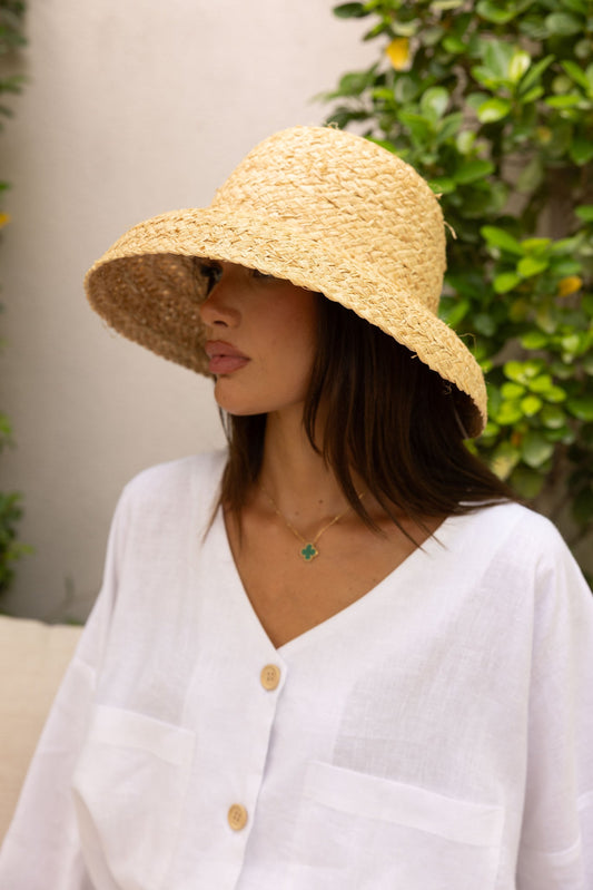Matching Straw Sun Hat for Women & Girls – Wide Brim Summer Beach Hat
