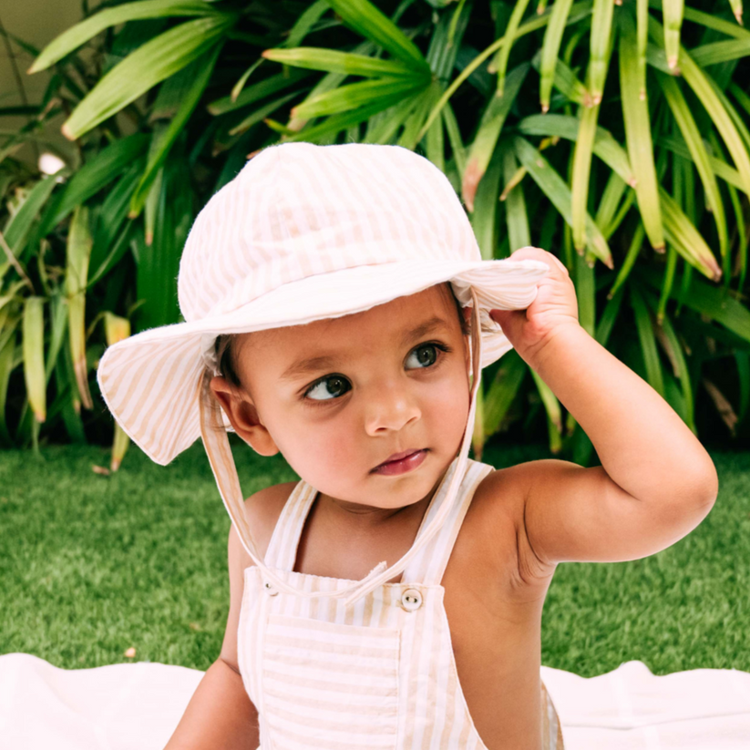 Bobby Seersucker Striped Bucket Hat