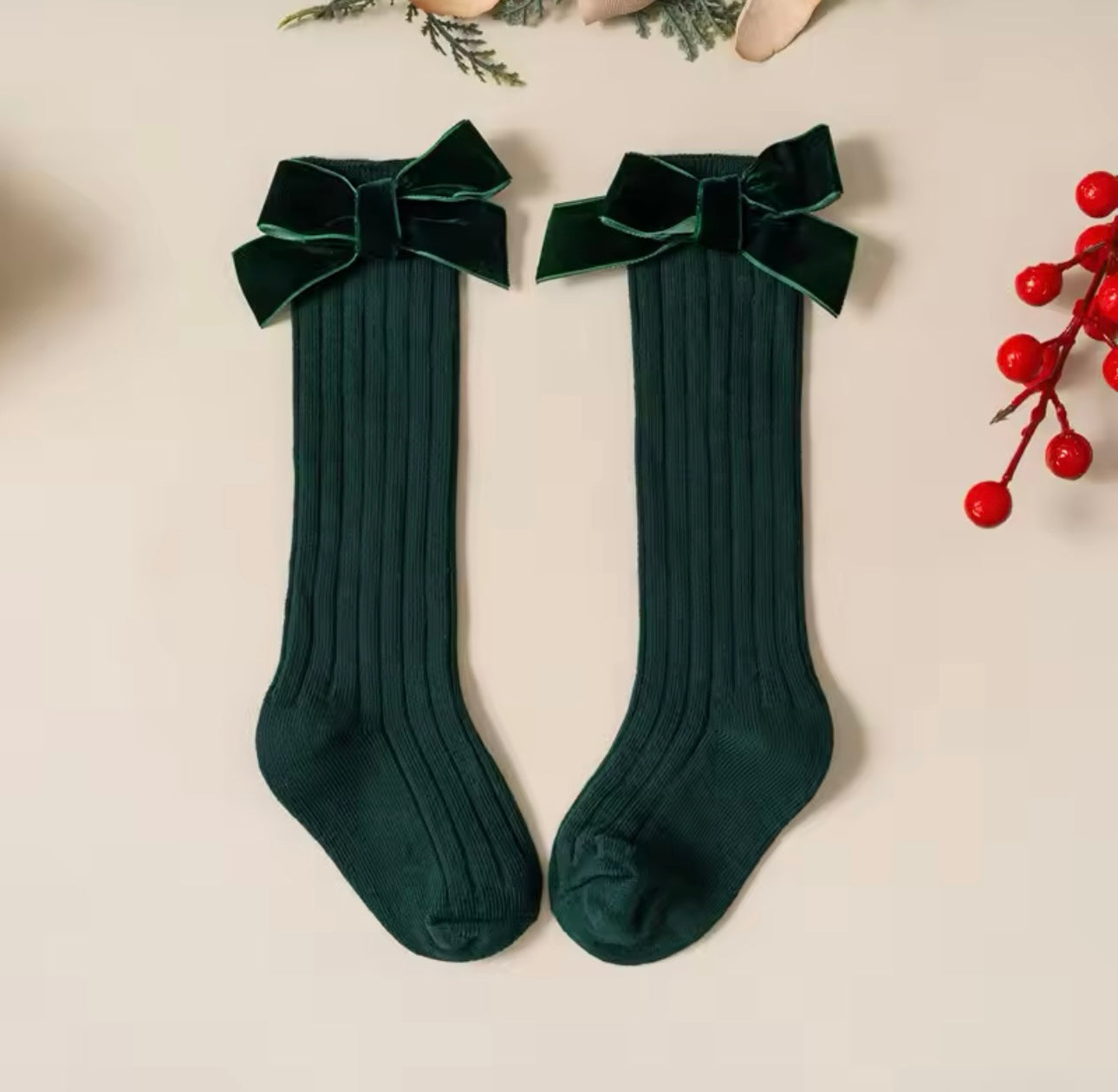 Christmas Socks with bow