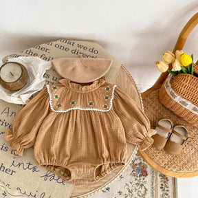 Coffee Embroidery Romper