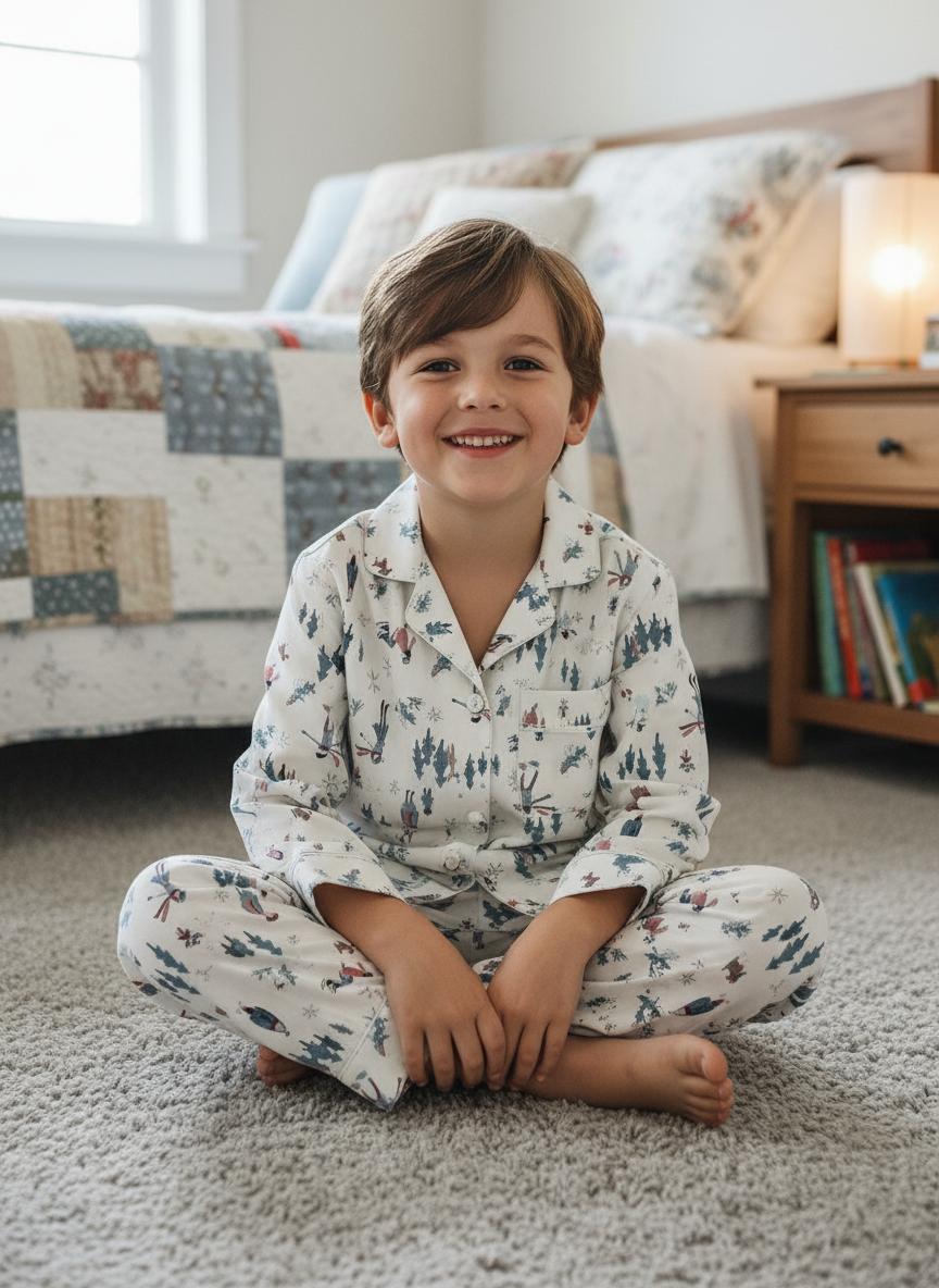 Snow Time Christmas Cotton Pyjamas