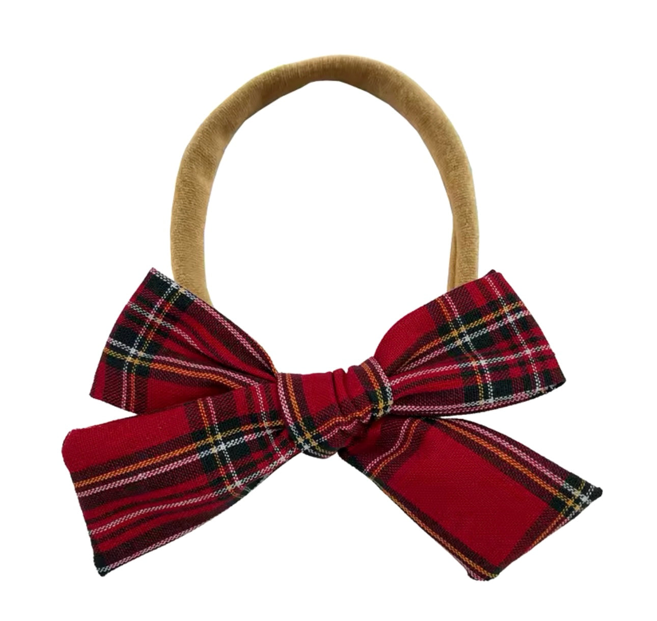 Cotton Plaid Christmas headbow