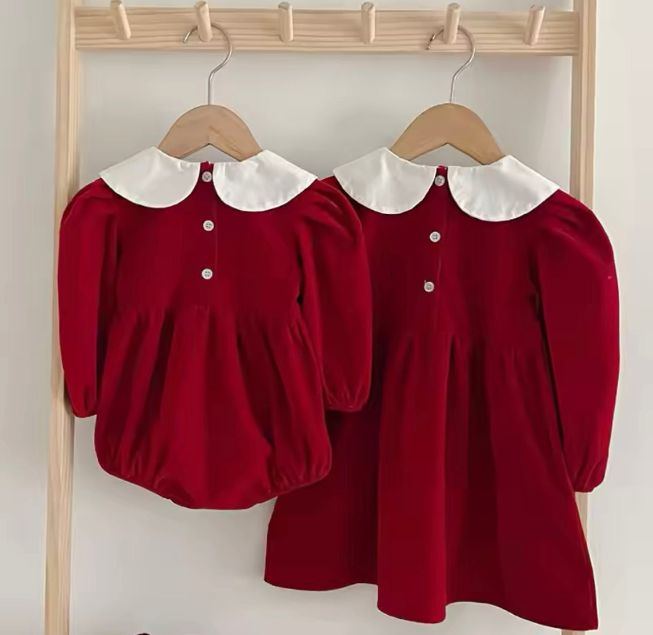 Christmas Velvet smock Dress/Romper