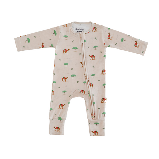 Zippered Sleepsuit in Camel