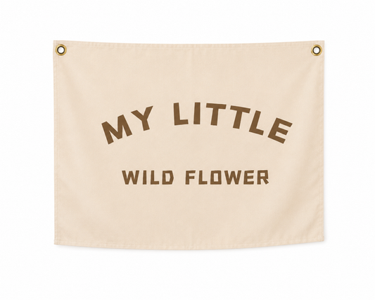     Neutral fabric wall hanging for boho nursery decor