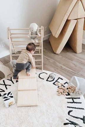 Round ABC Rug - Natural