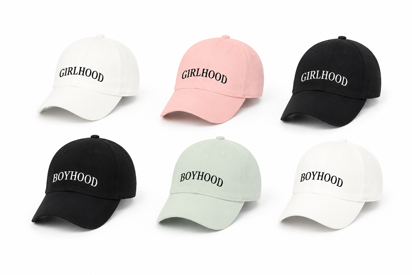 Kids 100% Cotton Embroidered Baseball Cap | Girlhood & Boyhood