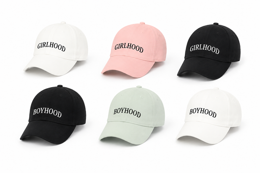 Kids 100% Cotton Embroidered Baseball Cap | Girlhood & Boyhood