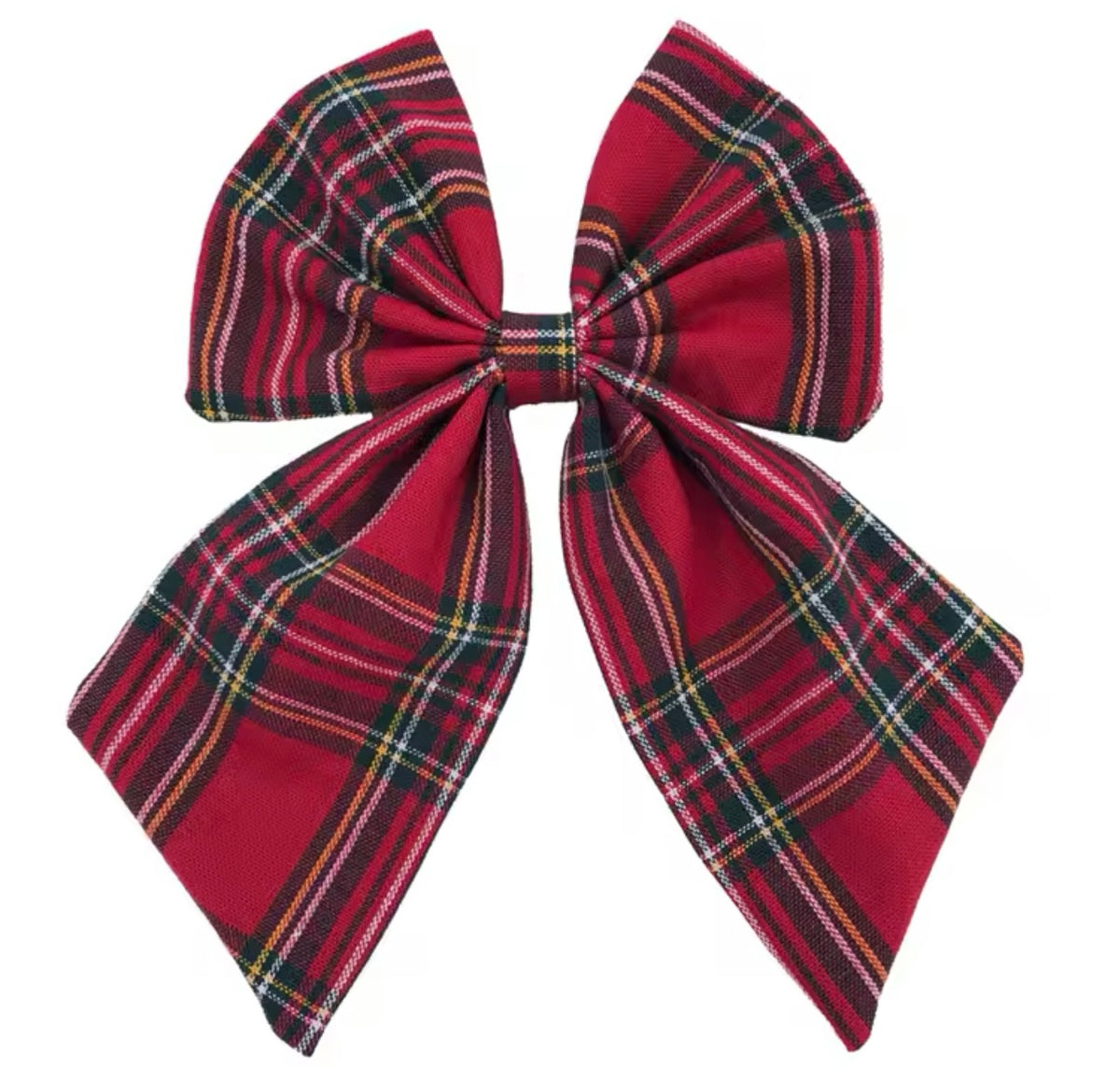 Cotton Plaid Christmas hair clip