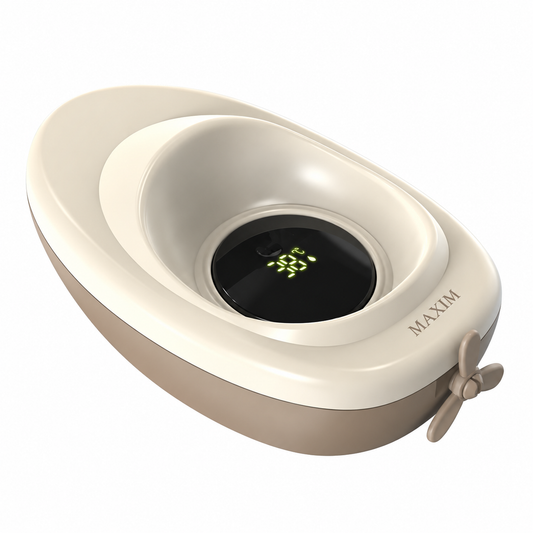 MAXIM Digital Baby Bath Water Thermometer – Floating Temperature Monitor with Colour Alerts | Cream