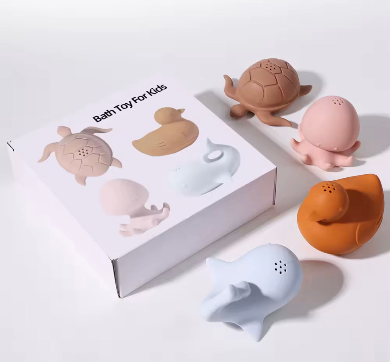 Soft Silicone Bath Toys Set (4pcs)